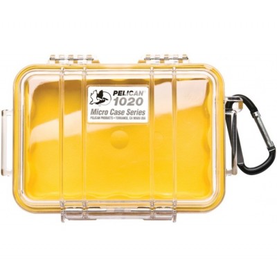 Защитный кейс Peli Micro 1020 прозрачный с желтым вкладышем, код: 1391 Защитный кейс Peli Micro 1020 прозрачный с желтым вкладышем, код: 1391