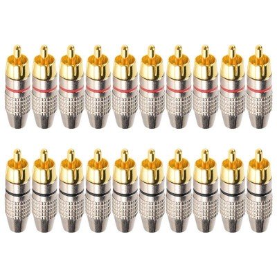 Роз'єм RCA (AV) SP66 gold male під гвинт, код: 1503