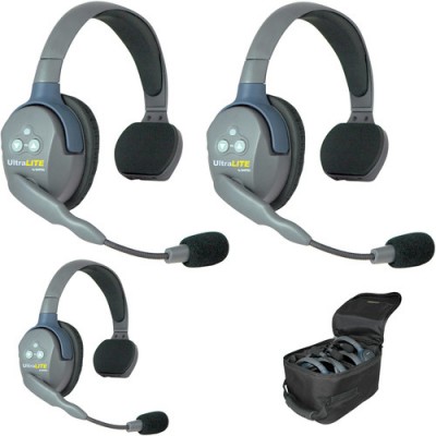 Комплект интеркома Eartec UltraLITE 3S (3 абонента с гарнитурами), код: 1534 Комплект интеркома Eartec UltraLITE 3S (3 абонента с гарнитурами), код: 1534